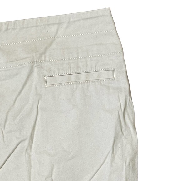 J.Jill Live In Chino Pencil Skirt Two Button Stretch Beige Split Back Women Sz.4 - Picture 6 of 8